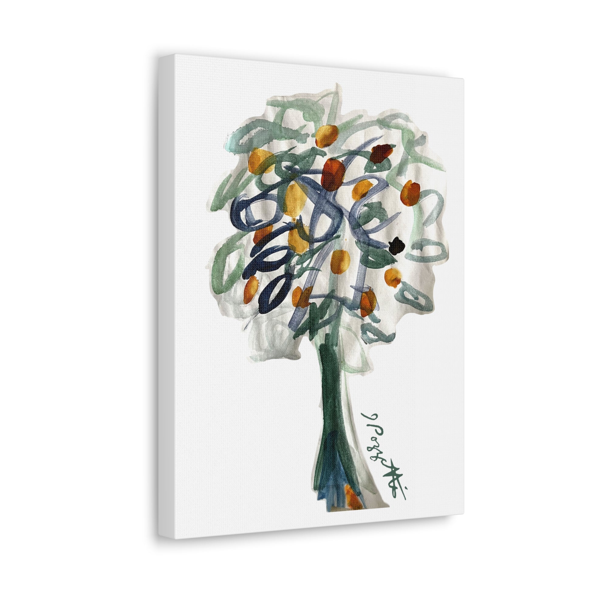Watercolor Style Tree Canvas Art