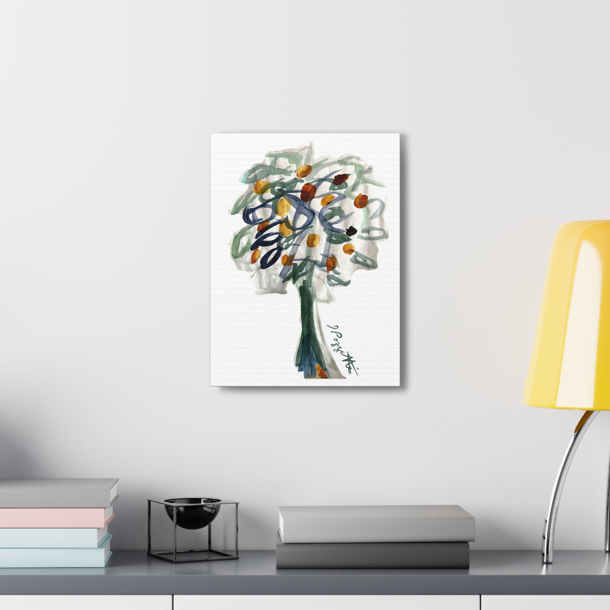 Watercolor Style Tree Canvas Art