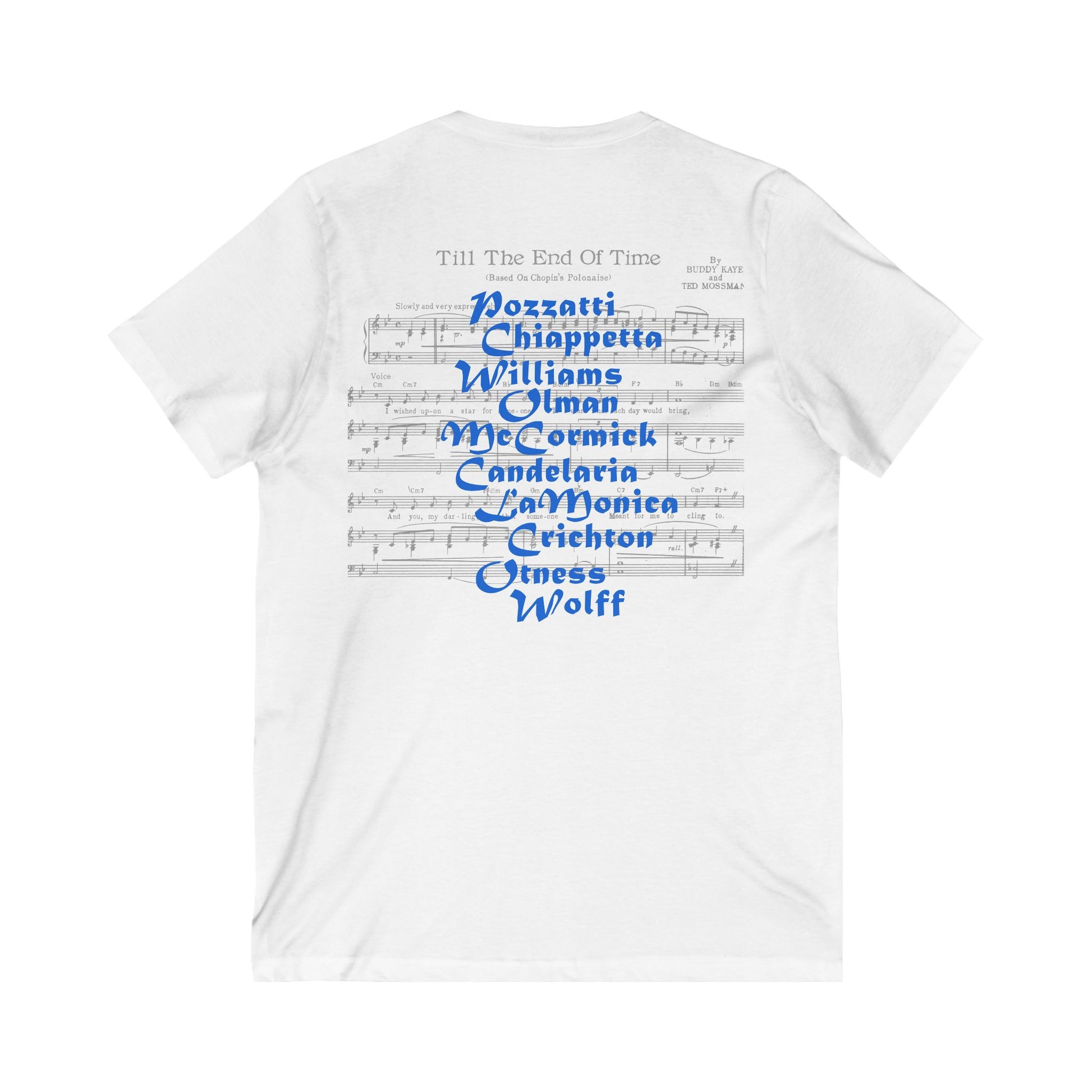 Doti's Blue Sky Commemorative V-Neck T Shirt (Bella + Canvas)