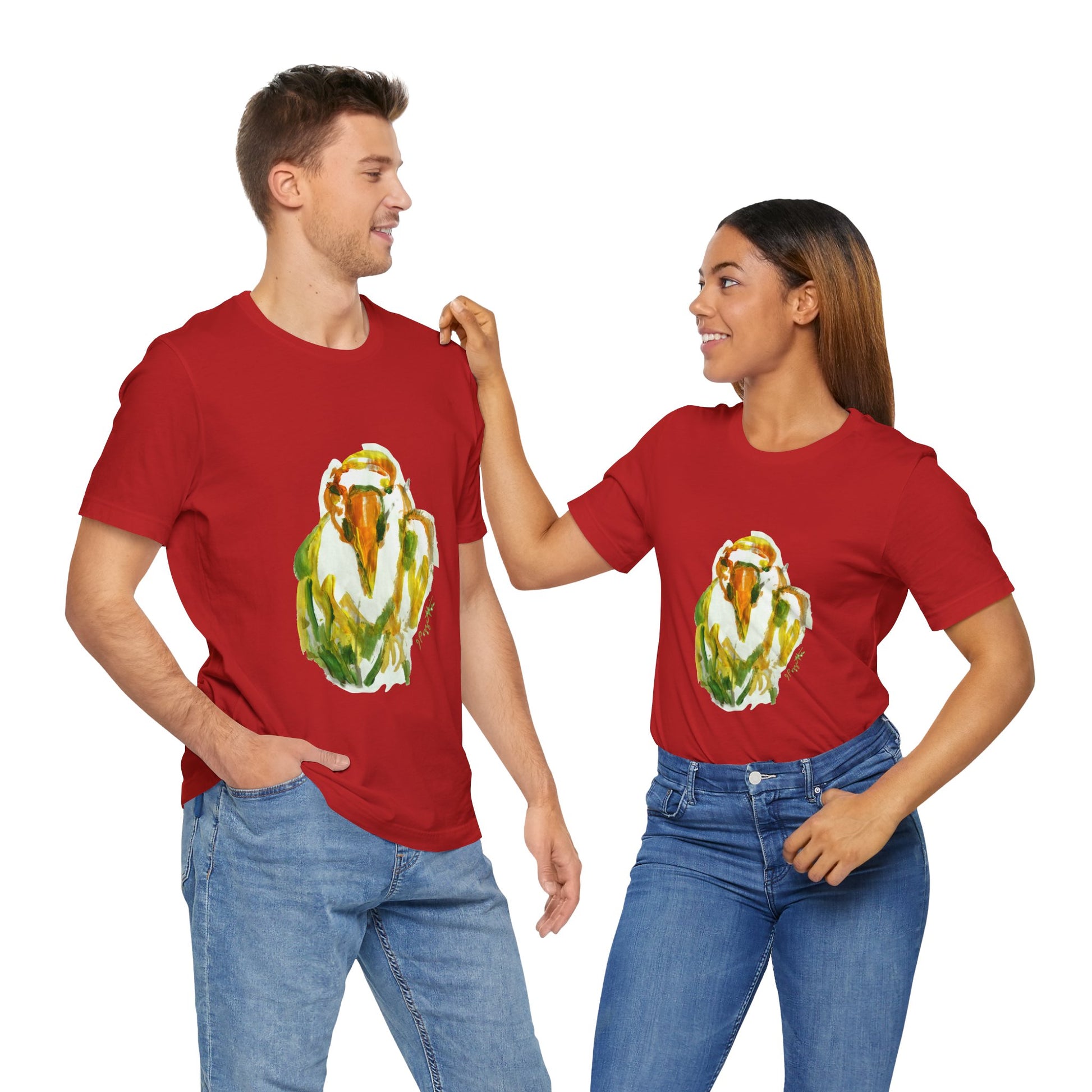 BIRD Watercolor Painting on T Shirt