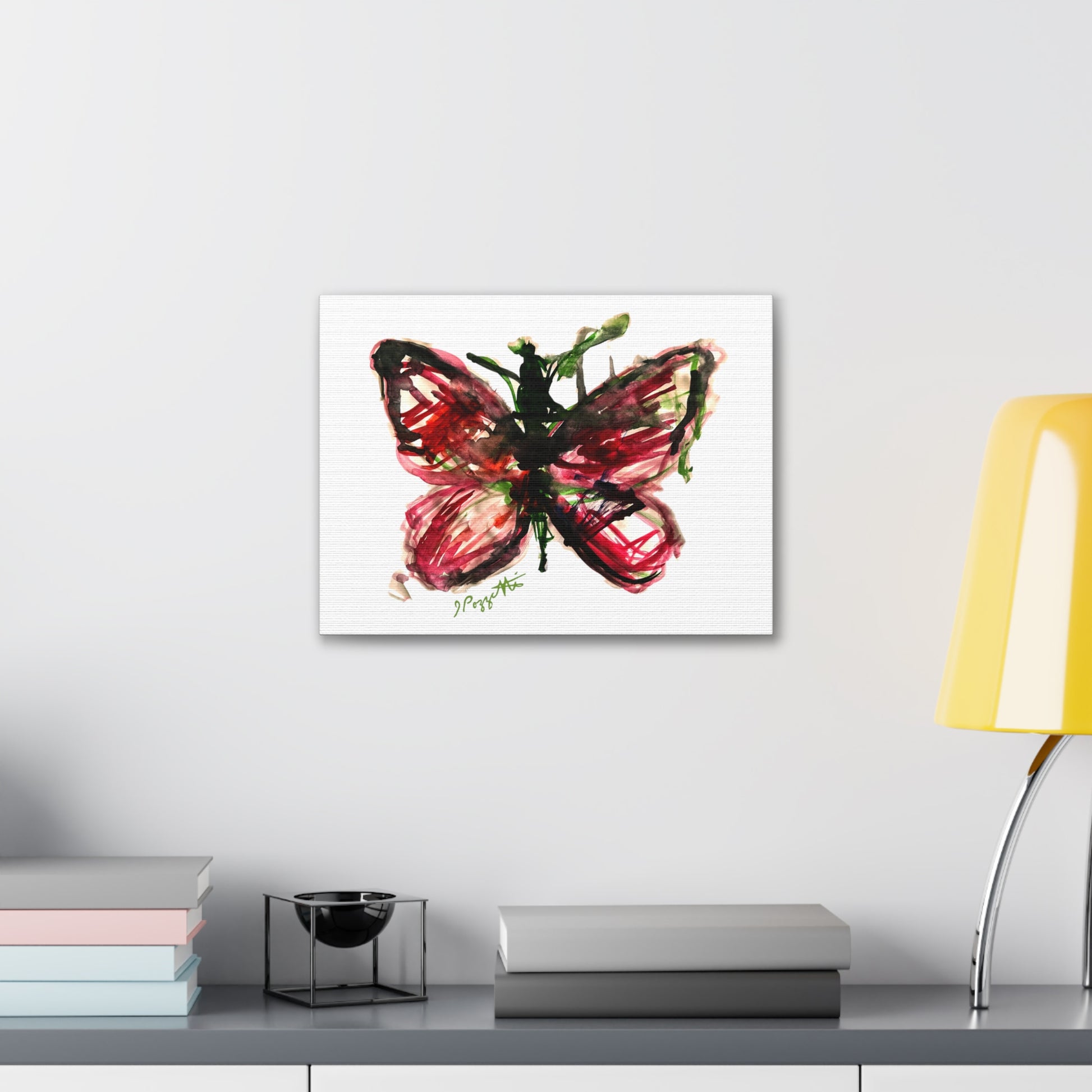 Watercolor Style Butterfly Canvas Art