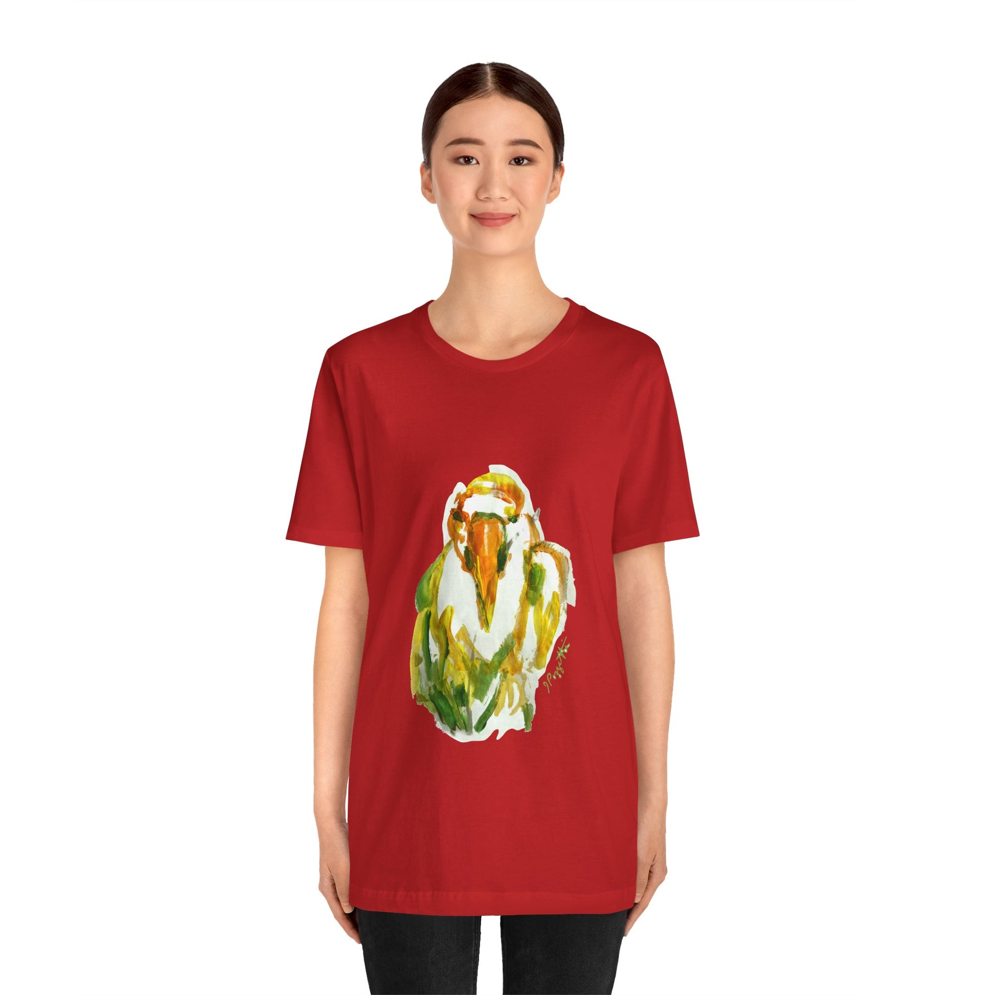 BIRD Watercolor Painting on T Shirt