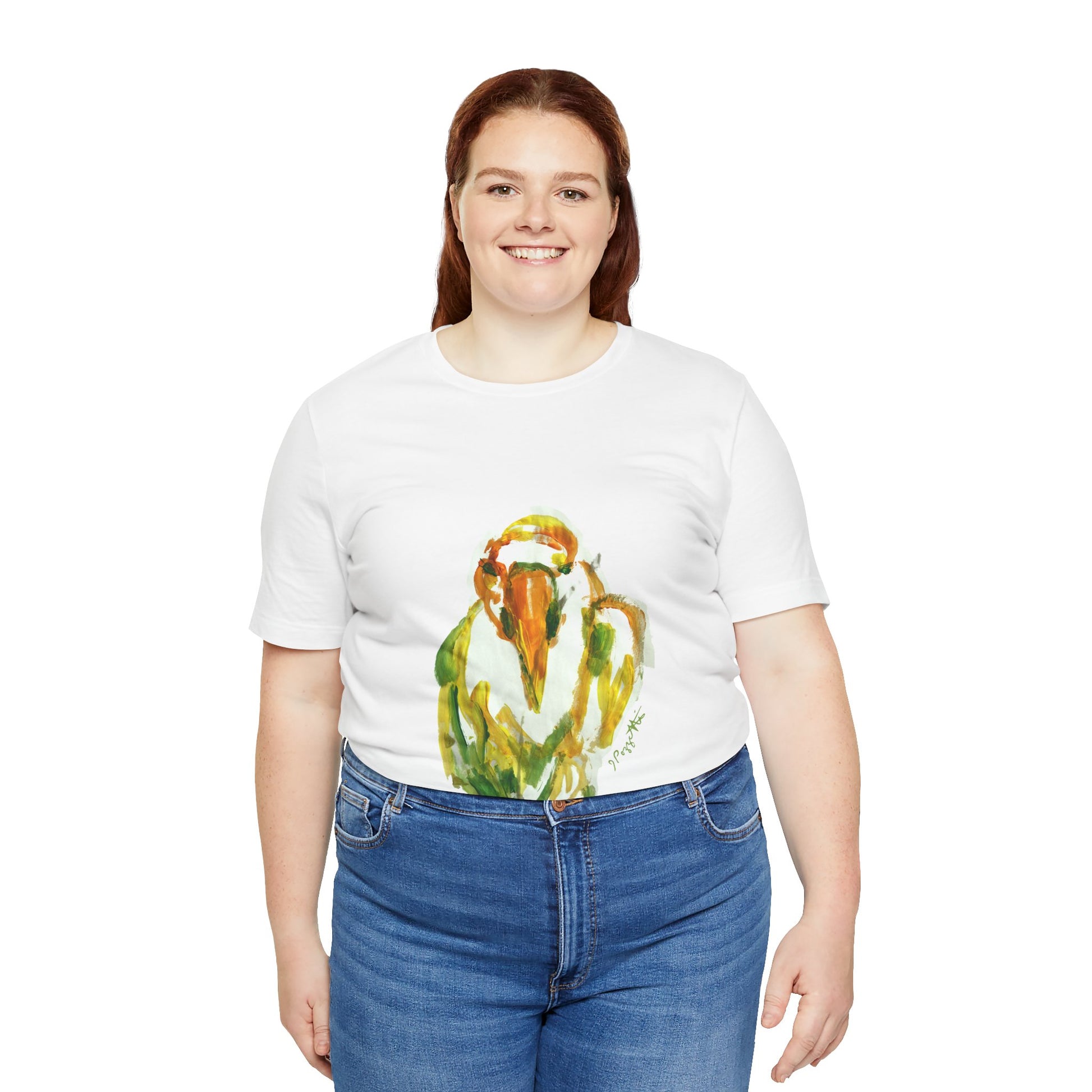 BIRD Watercolor Painting on T Shirt