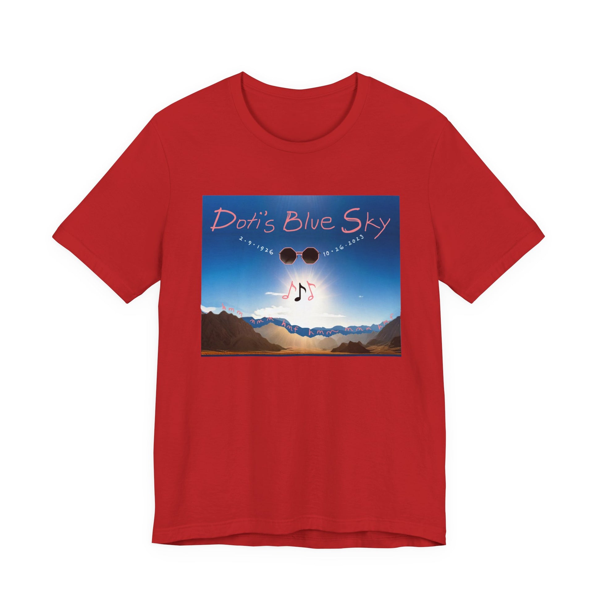 Doti's Blue Sky Commemorative Unisex T Shirt