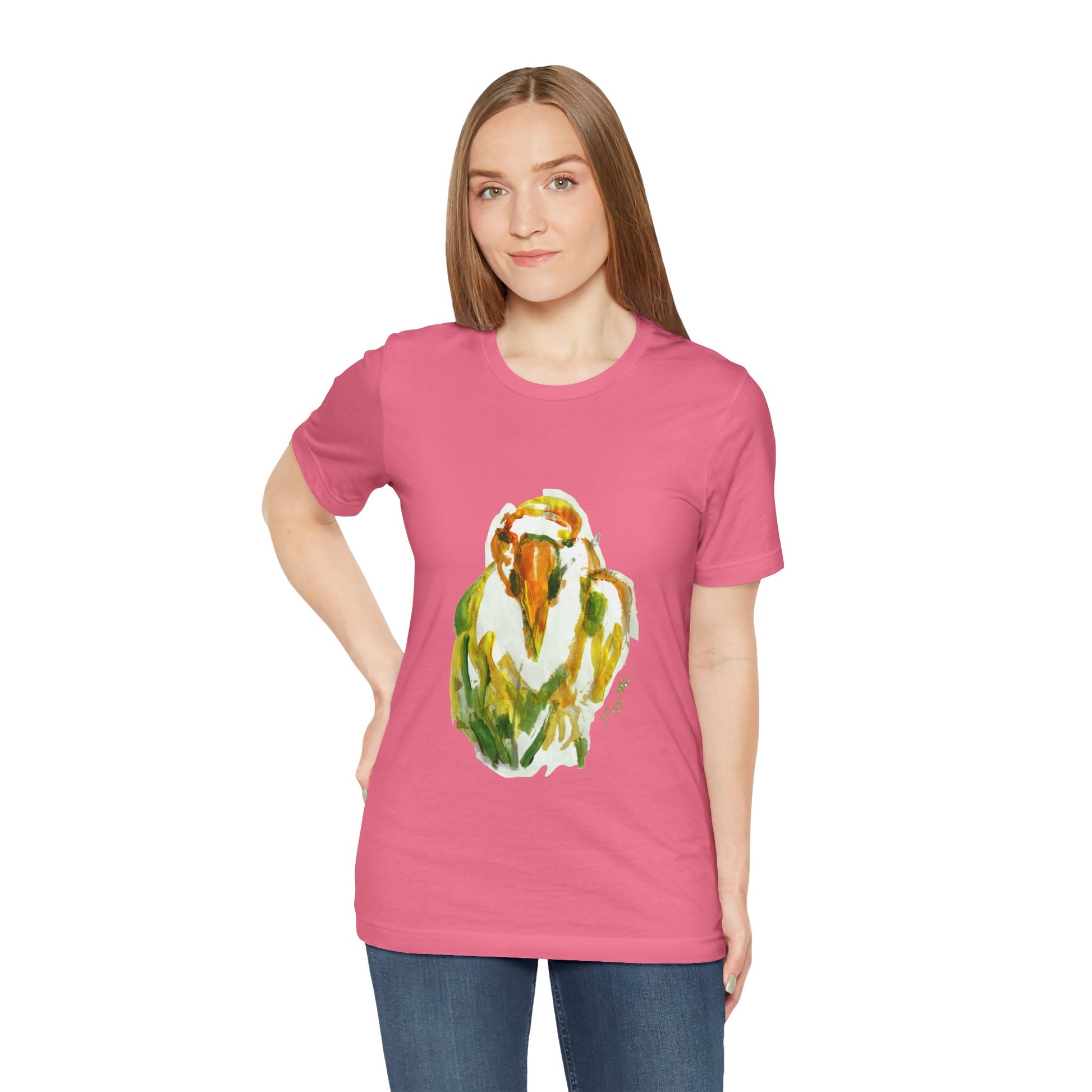 BIRD Watercolor Painting on T Shirt