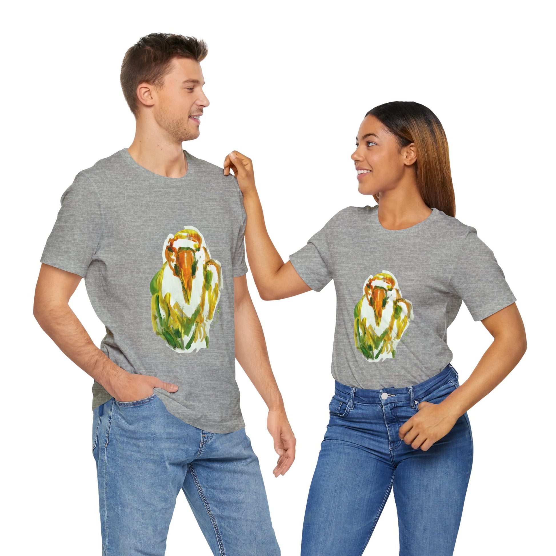 BIRD Watercolor Painting on T Shirt