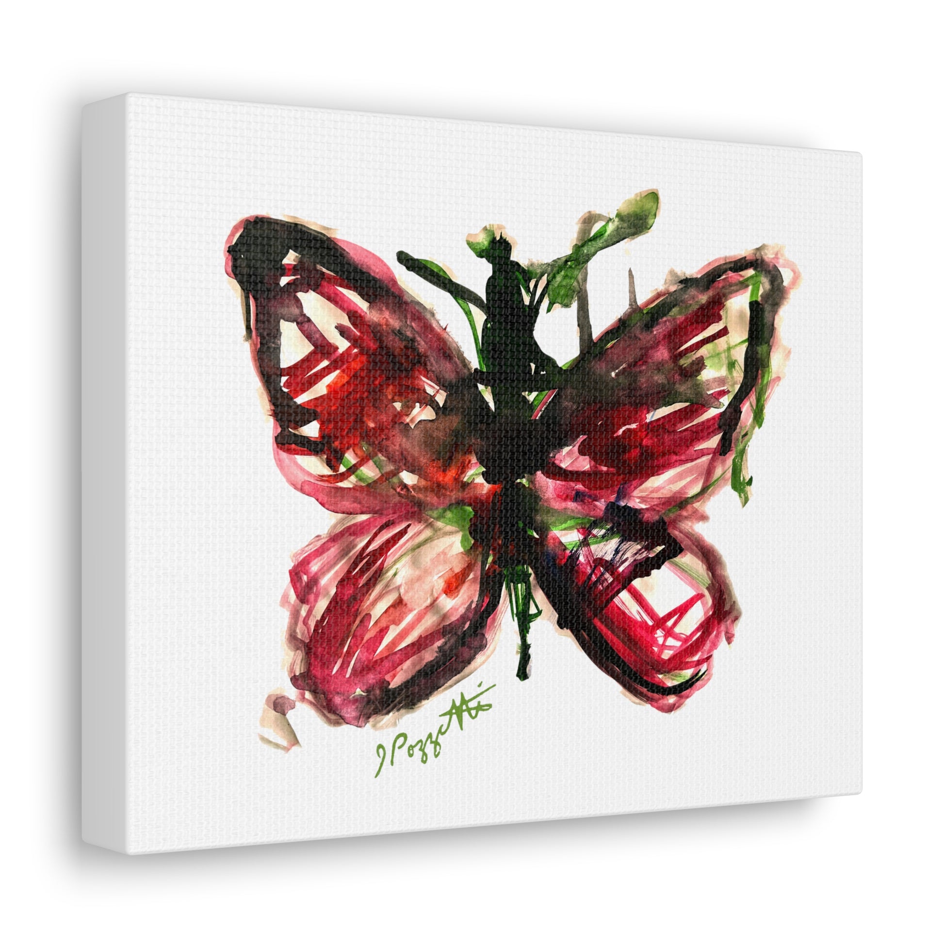 Watercolor Style Butterfly Canvas Art