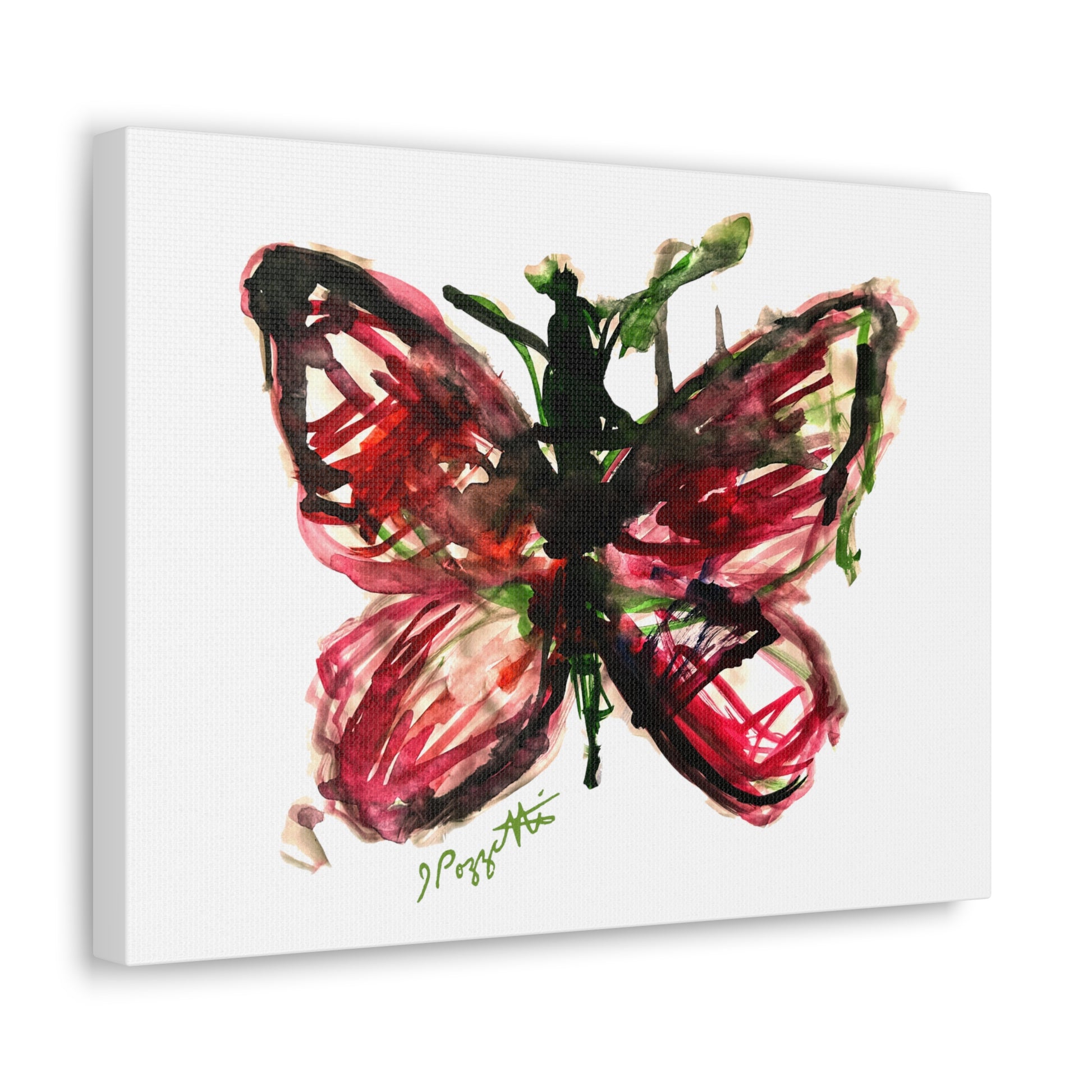 Watercolor Style Butterfly Canvas Art