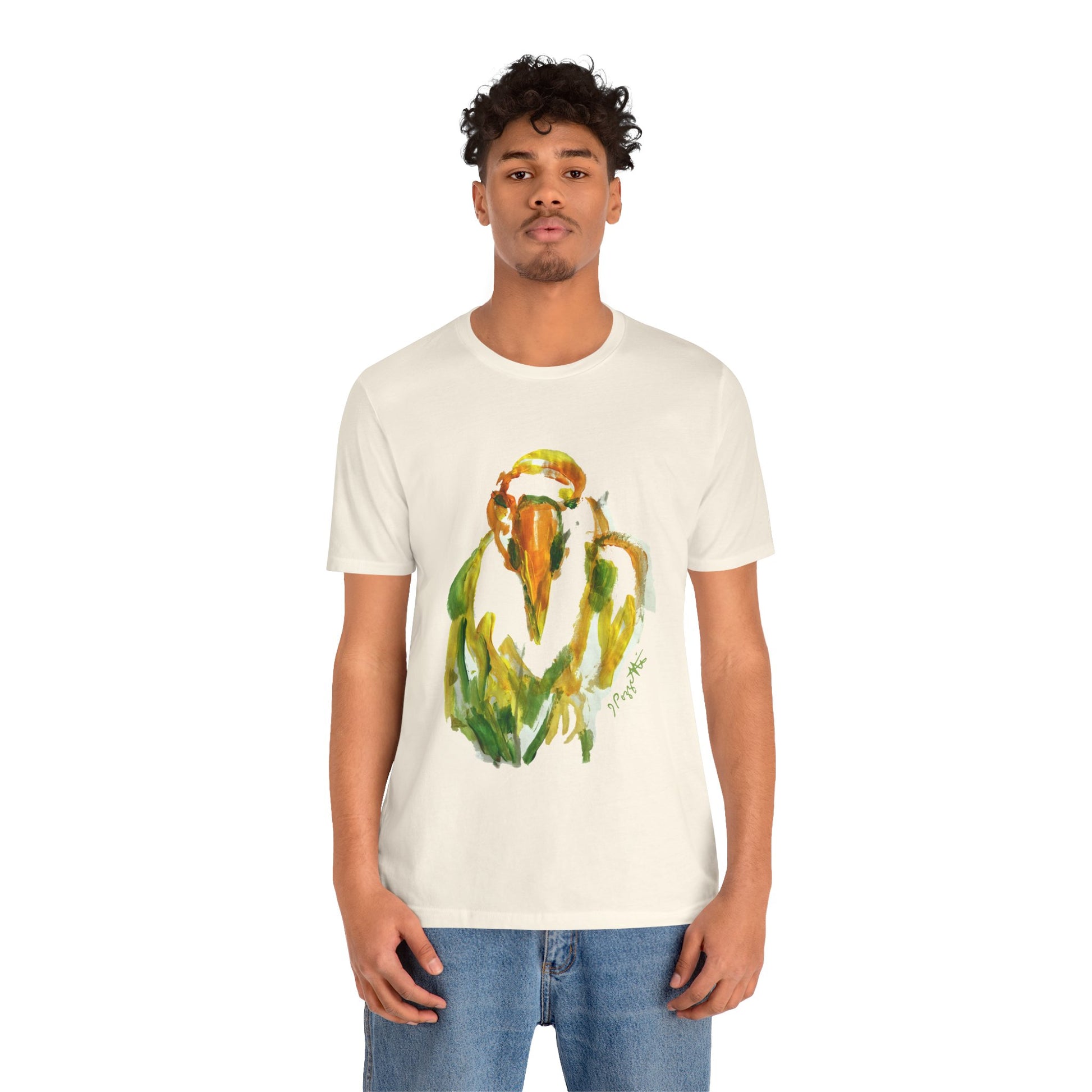 BIRD Watercolor Painting on T Shirt
