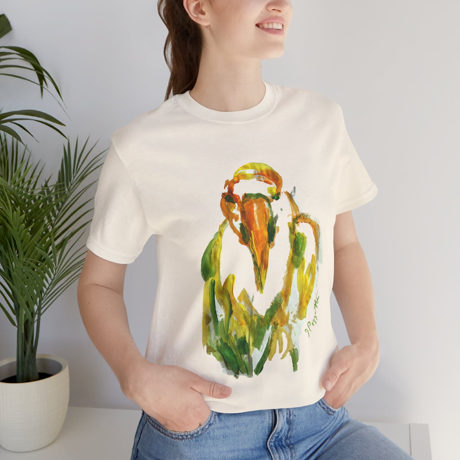 BIRD Watercolor Painting on T Shirt