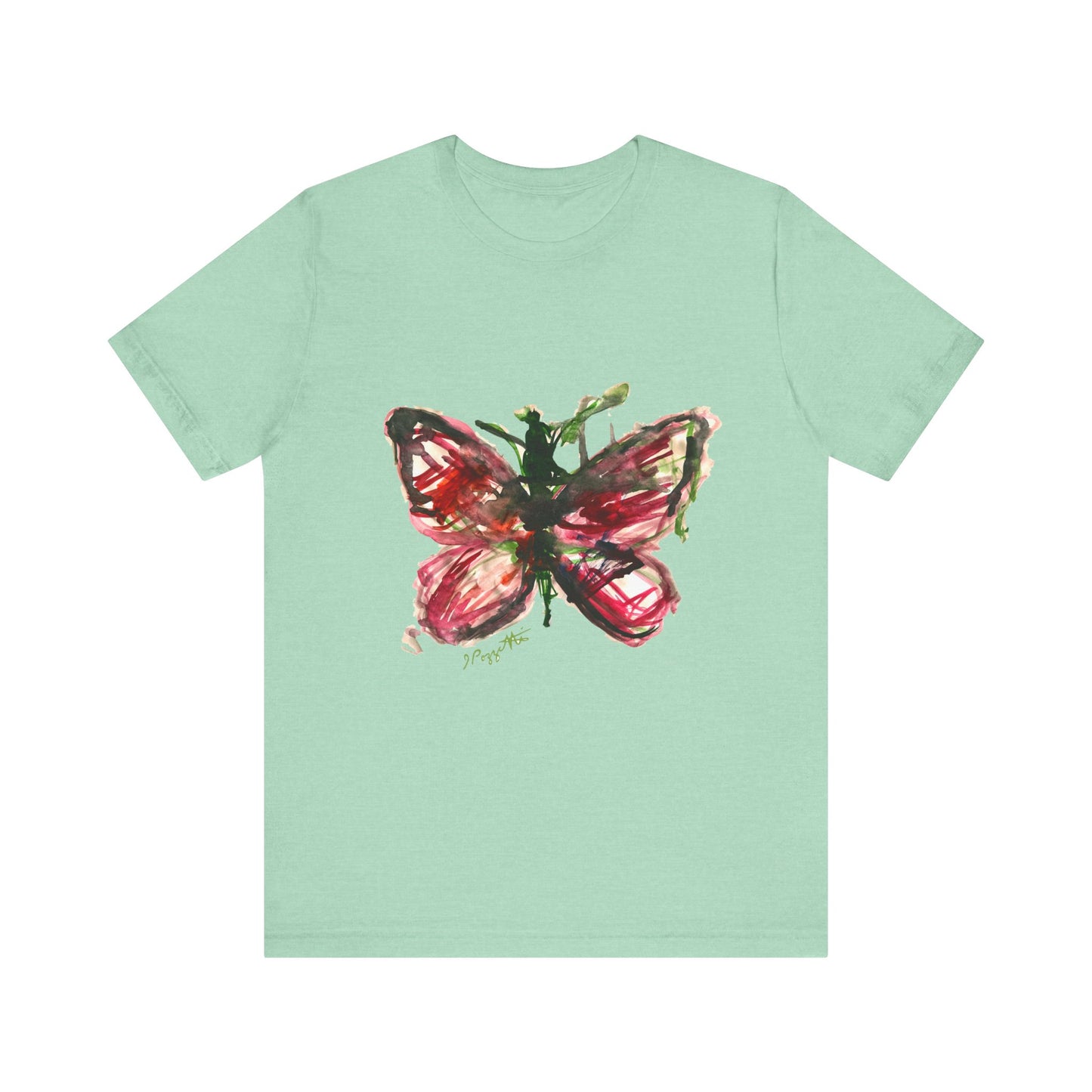 BUTTERFLY Watercolor Painting on T Shirt