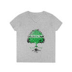 "My Roots" Design on Ladies' V-Neck T-Shirt