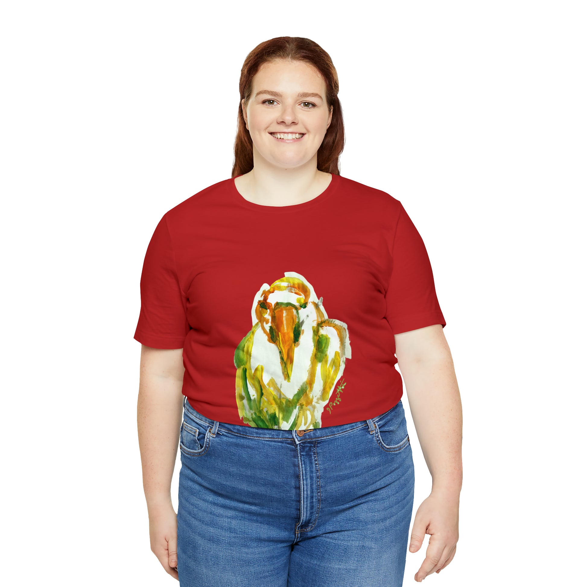 BIRD Watercolor Painting T Shirt with H&B Logo on Back