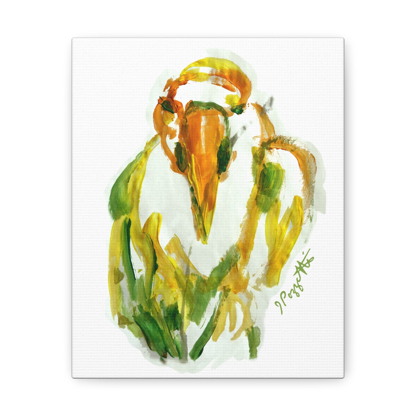 Watercolor Style Bird Canvas Art