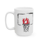 INDIANA Loves Hoops Ceramic Mug, (15 oz size)