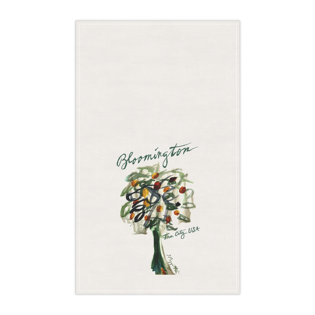 Bloomington Tree Design Cotton Tea Towels -  18 x 30"