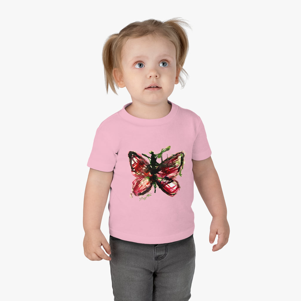 Infant Cotton Jersey Tee with Watercolor BUTTERFLY