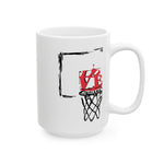 INDIANA Loves Hoops Ceramic Mug, (15 oz size)