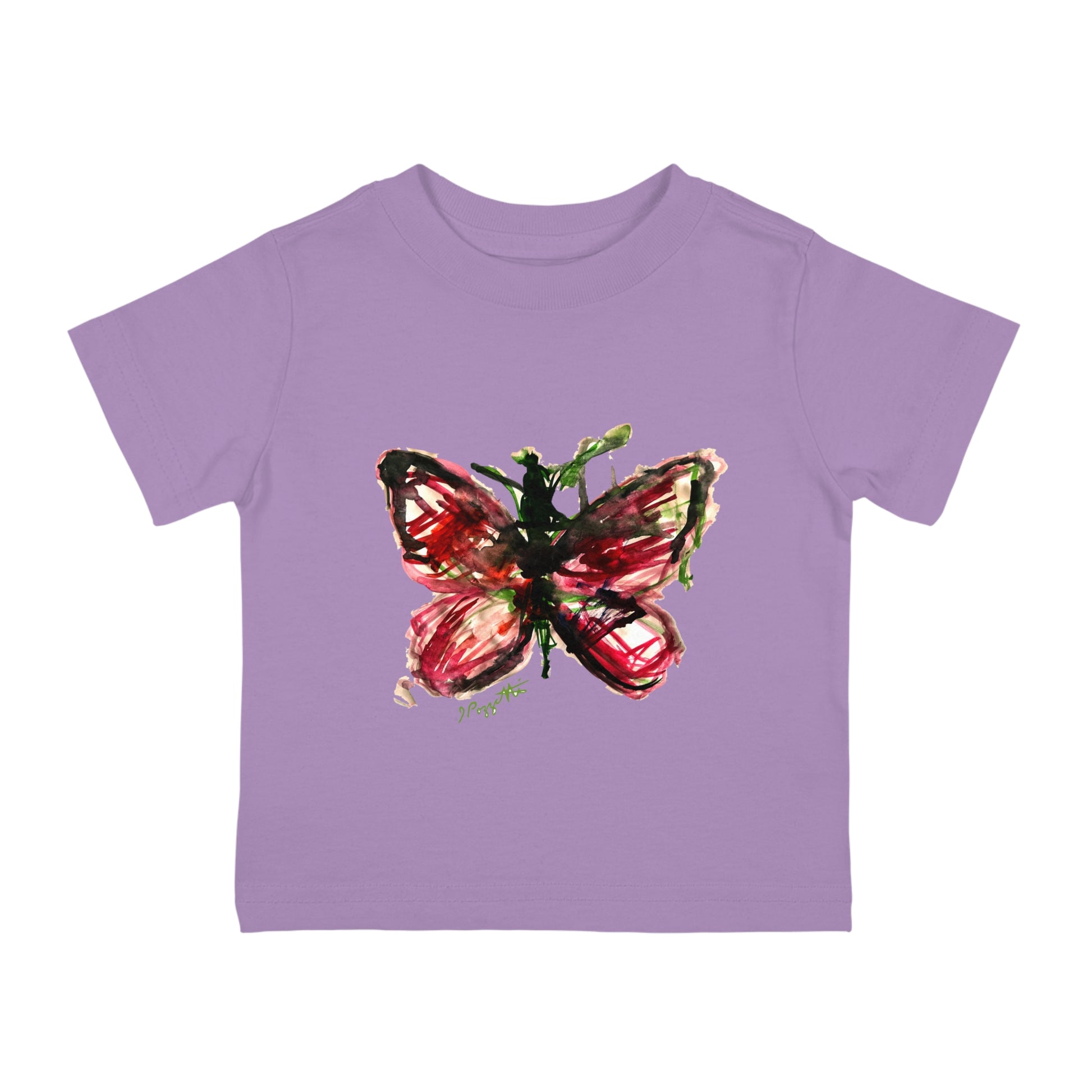 Infant Cotton Jersey Tee with Watercolor BUTTERFLY