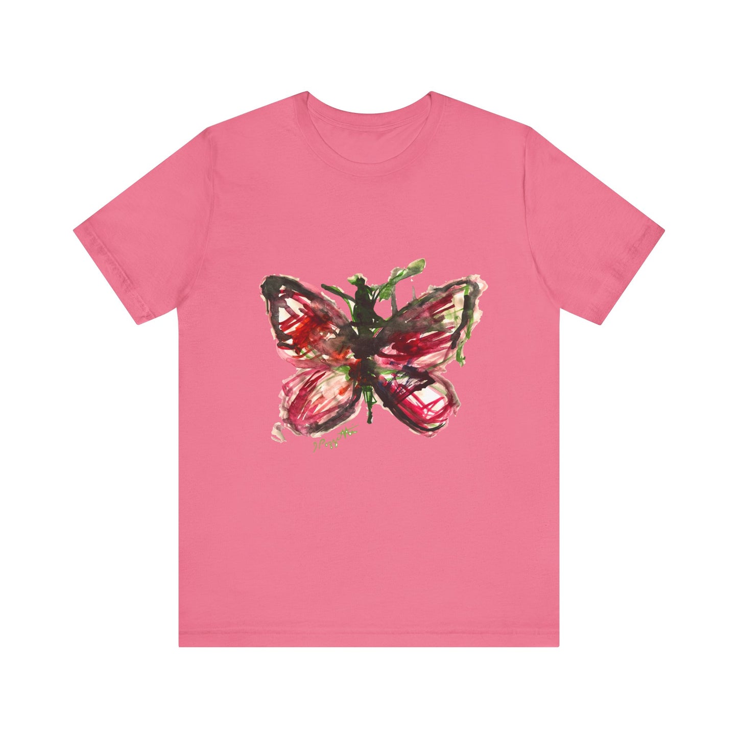 BUTTERFLY Watercolor Painting on T Shirt