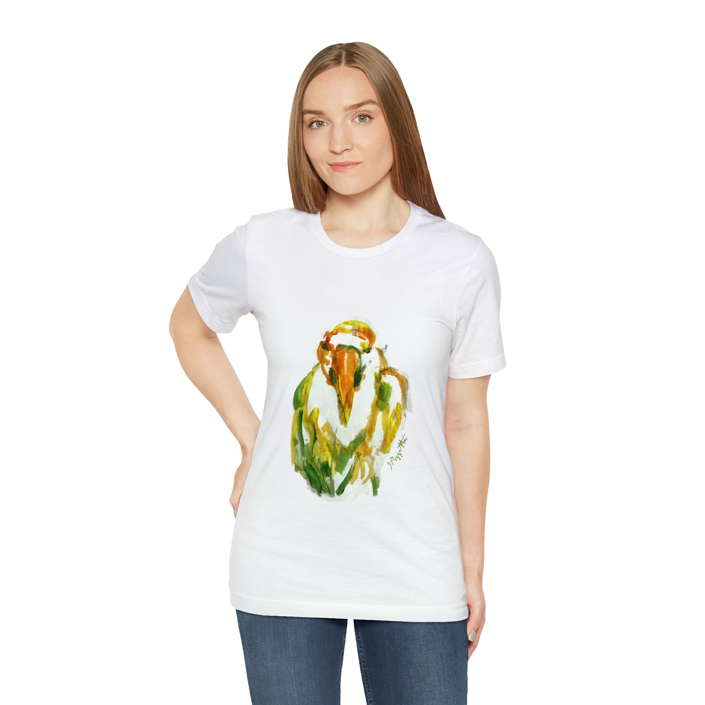 BIRD Watercolor Painting on T Shirt