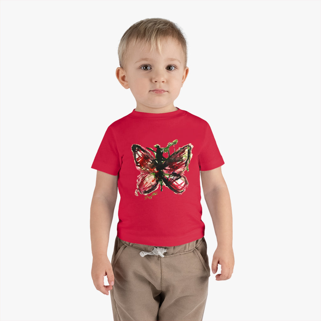 Infant Cotton Jersey Tee with Watercolor BUTTERFLY