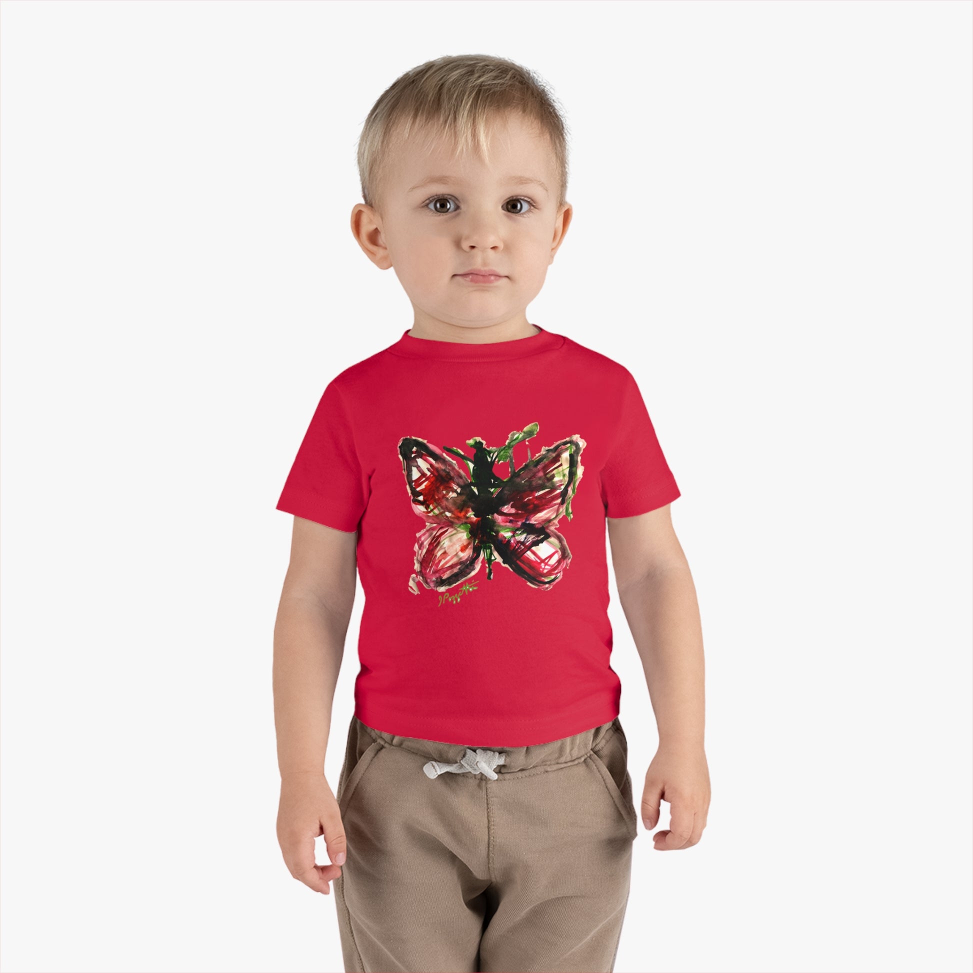 Infant Cotton Jersey Tee with Watercolor BUTTERFLY