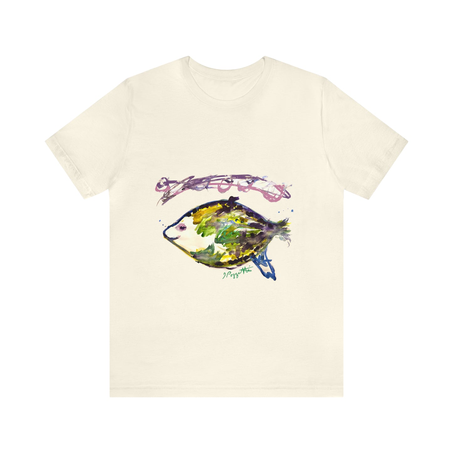 FISH Watercolor Painting on T Shirt