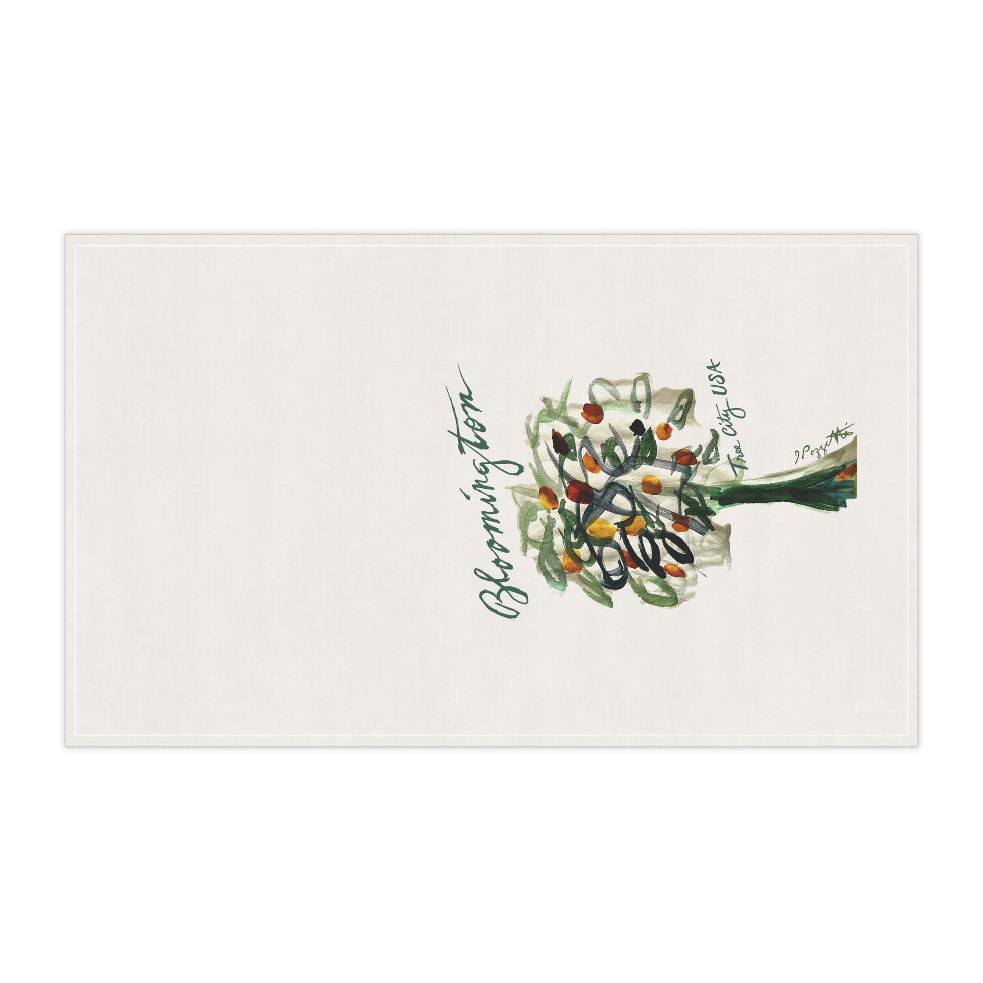 Bloomington Tree Design Cotton Tea Towels -  18 x 30"