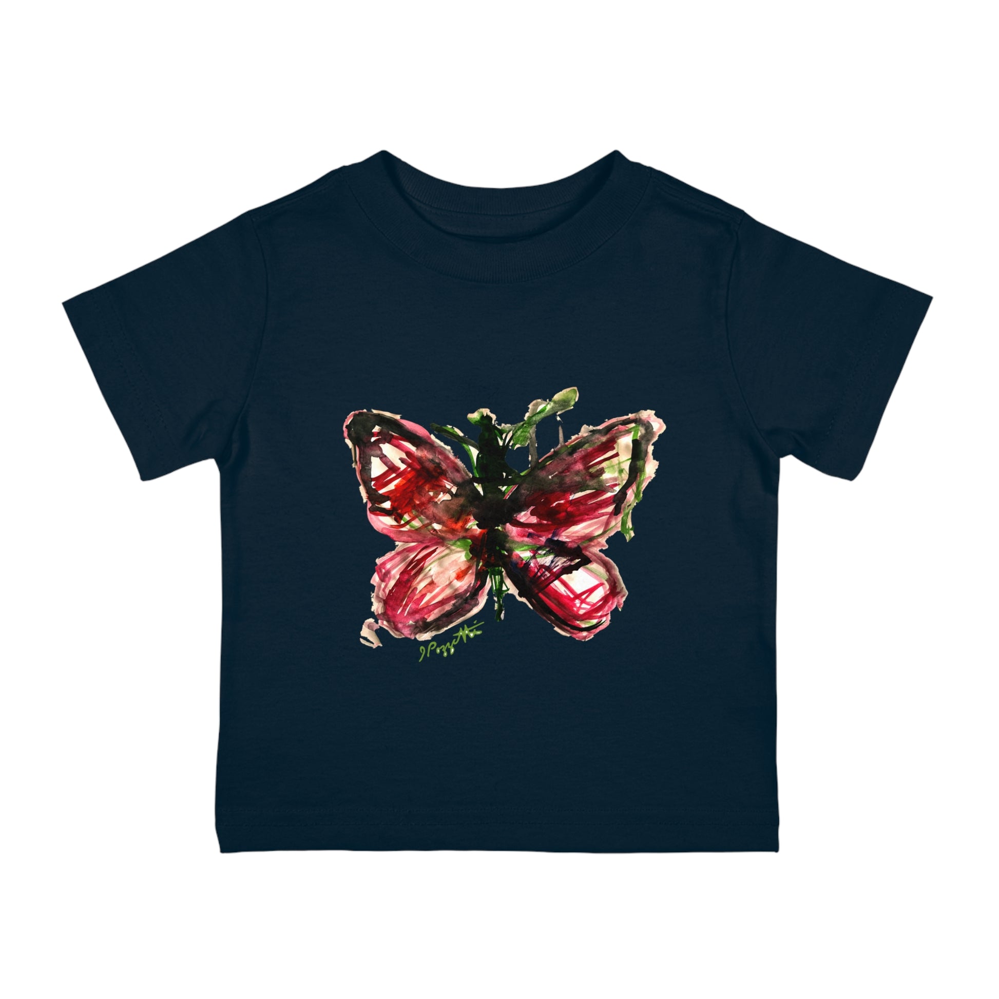 Infant Cotton Jersey Tee with Watercolor BUTTERFLY