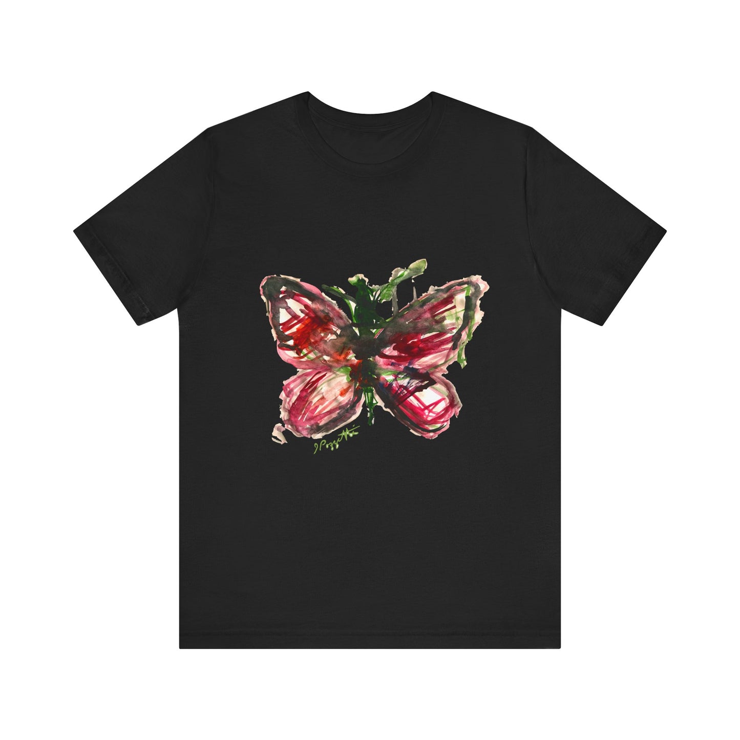 BUTTERFLY Watercolor Painting on T Shirt