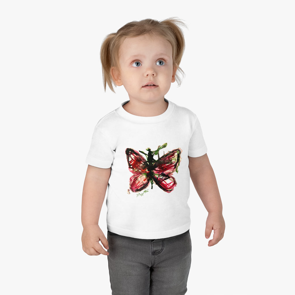 Infant Cotton Jersey Tee with Watercolor BUTTERFLY