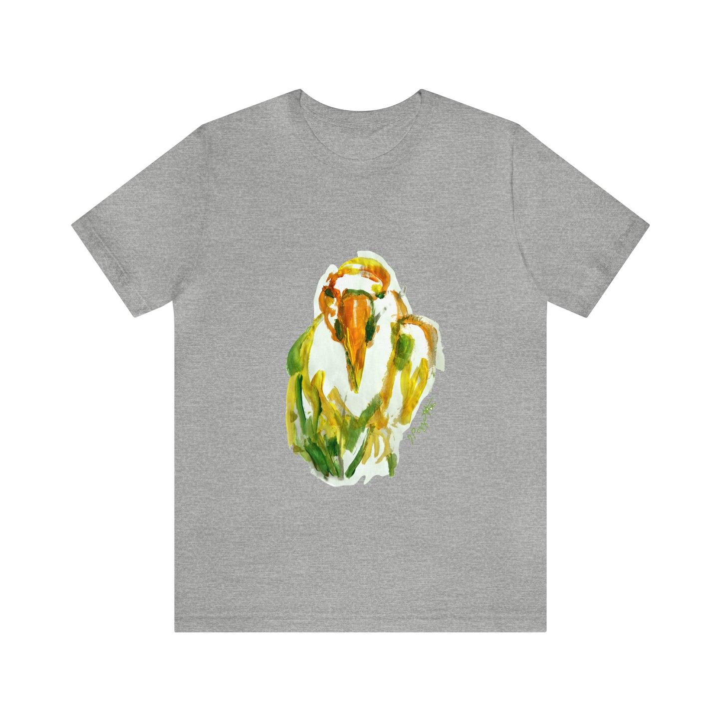 BIRD Watercolor Painting on T Shirt