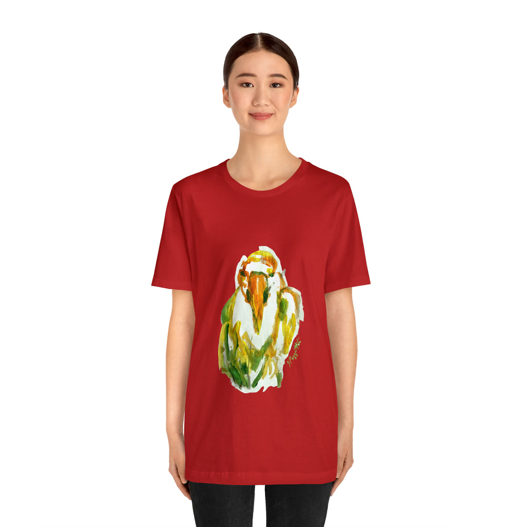 BIRD Watercolor Painting T Shirt with H&B Logo on Back
