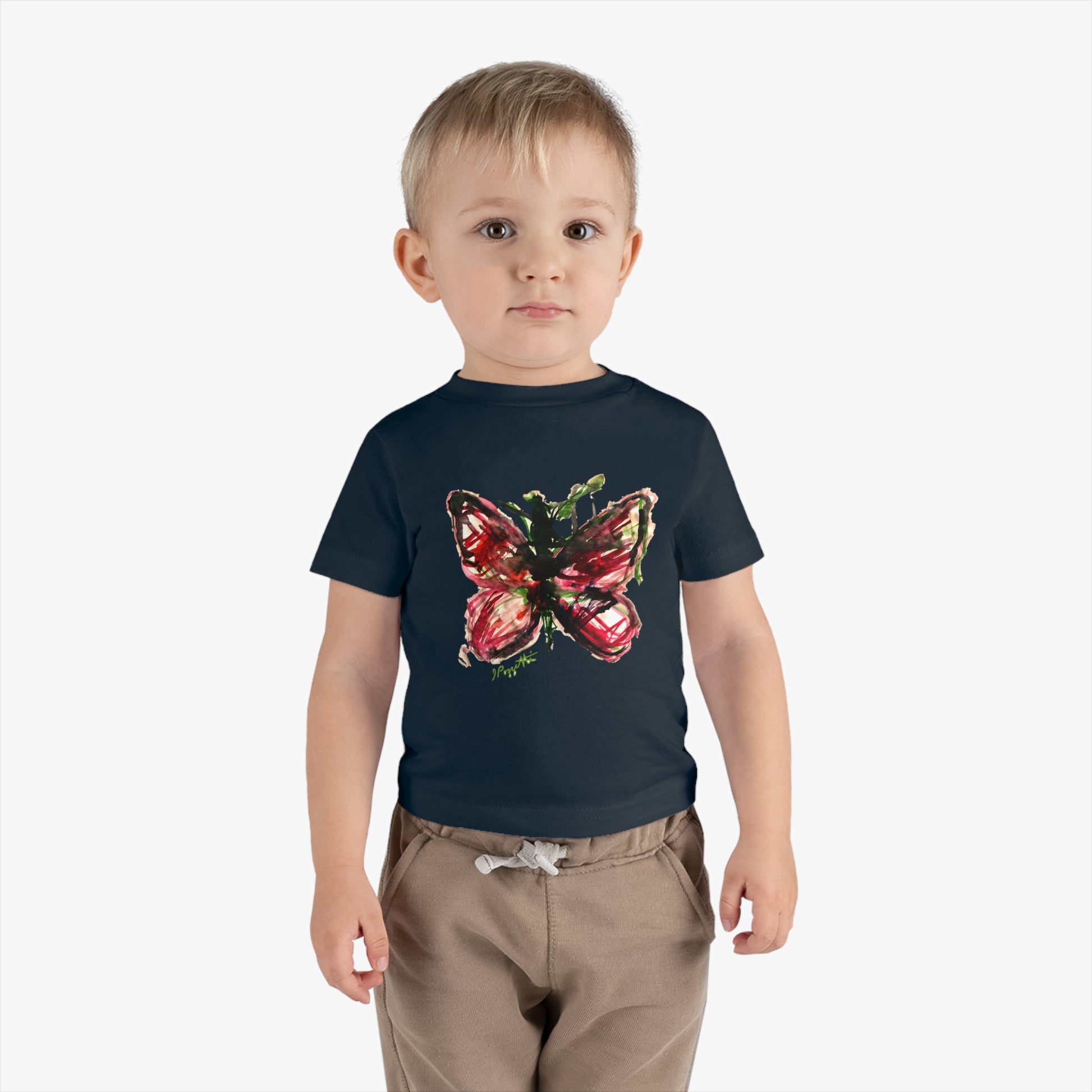 Infant Cotton Jersey Tee with Watercolor BUTTERFLY