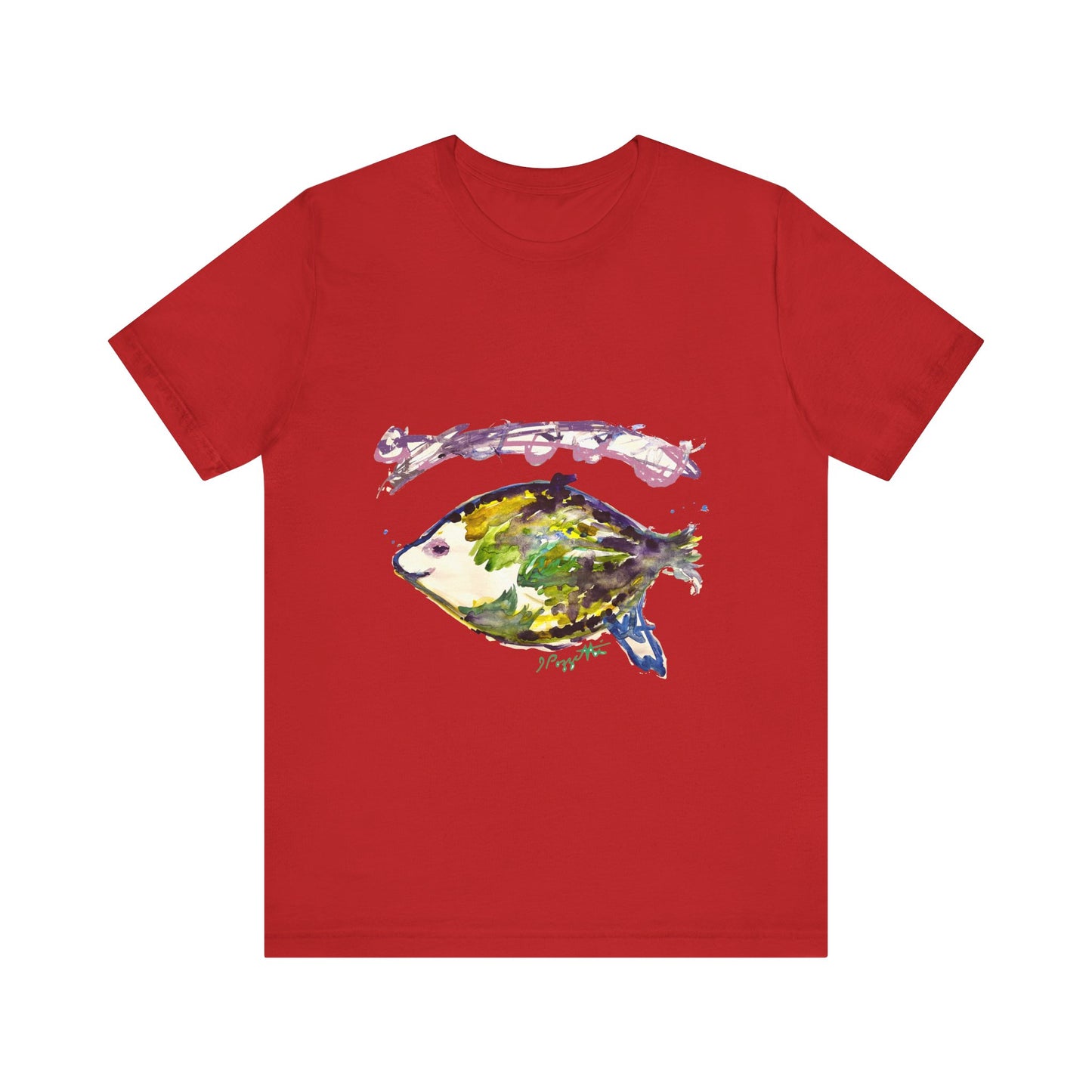 FISH Watercolor Painting on T Shirt