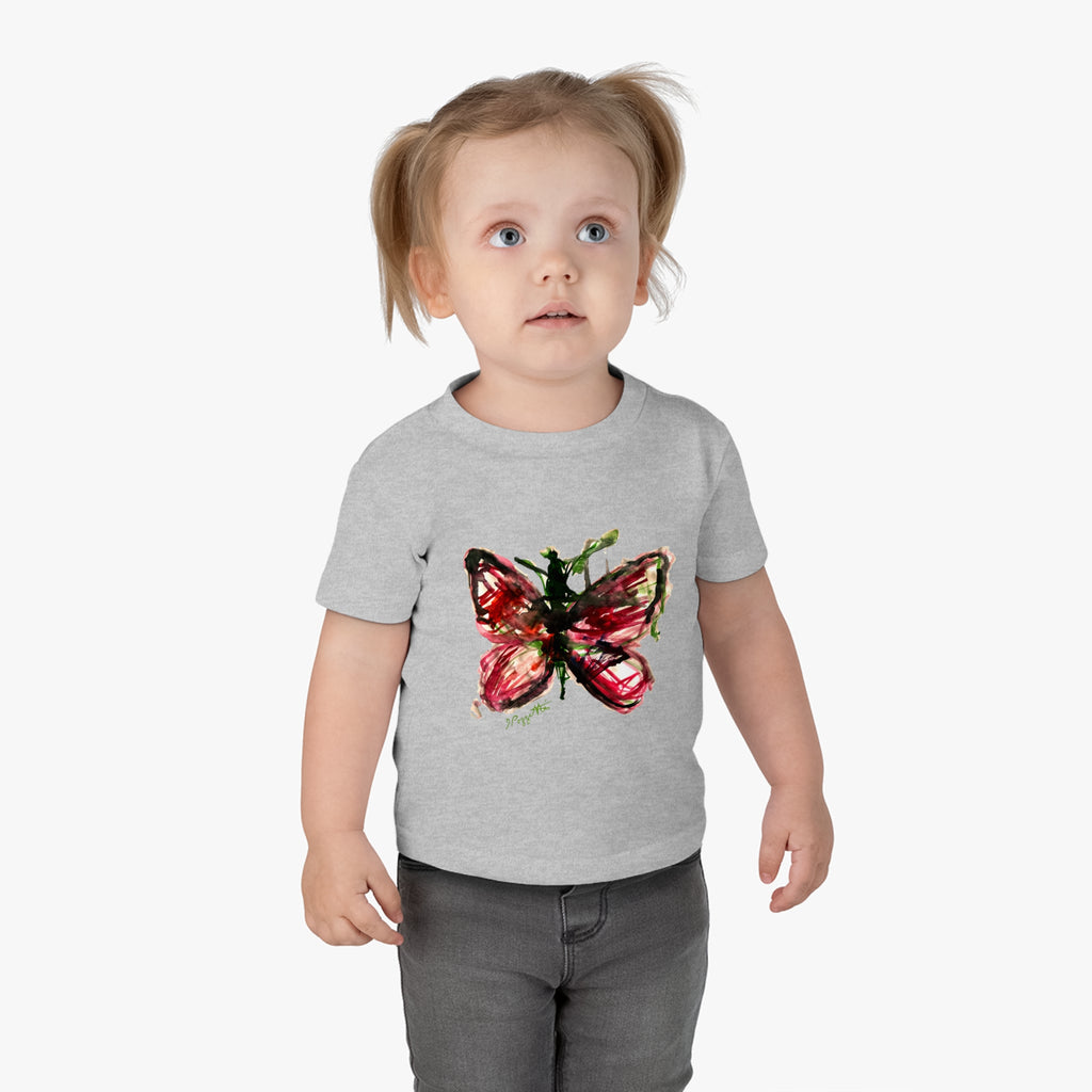 Infant Cotton Jersey Tee with Watercolor BUTTERFLY