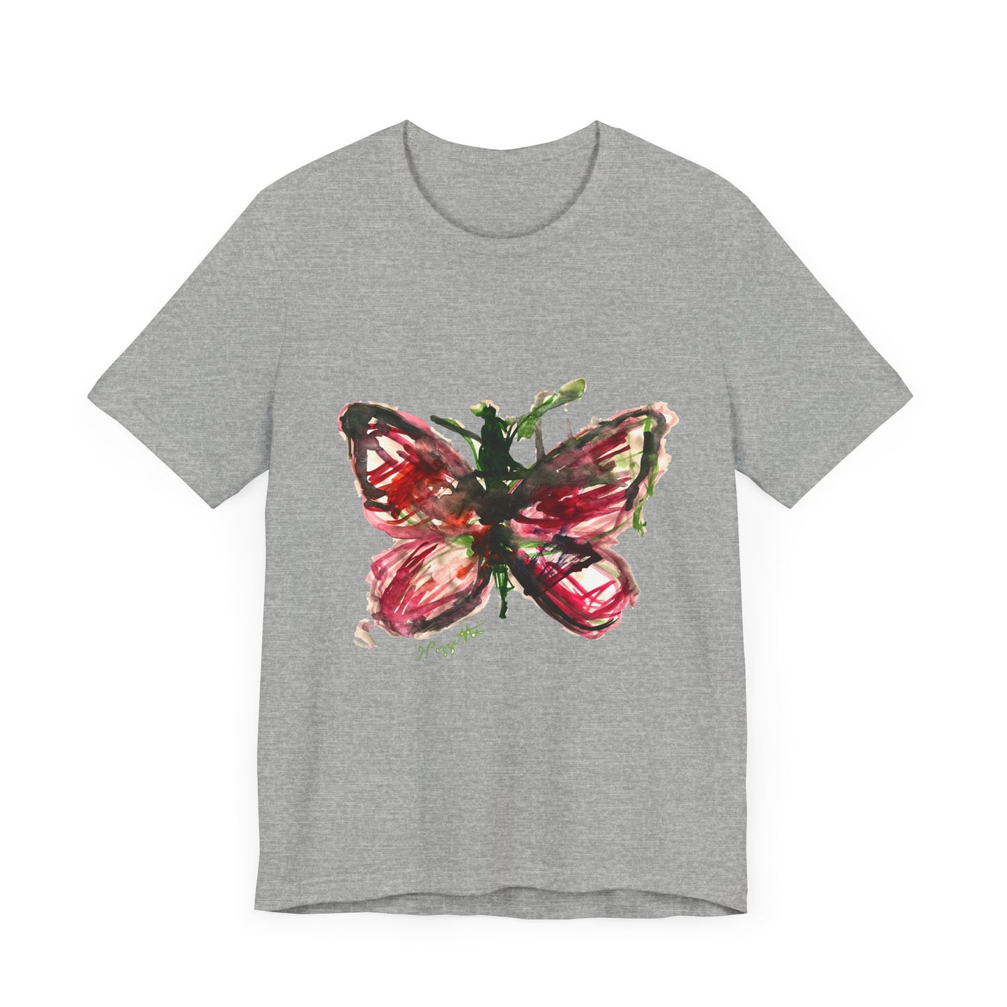 BUTTERFLY Watercolor Painting on T Shirt