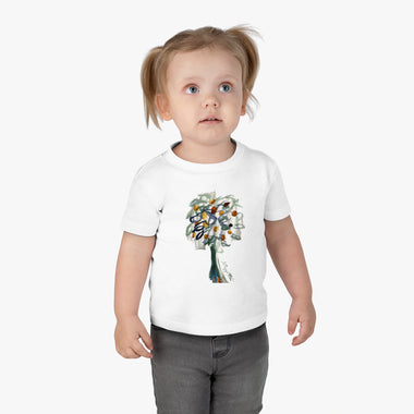 Infant Cotton Jersey Tee with Watercolor TREE