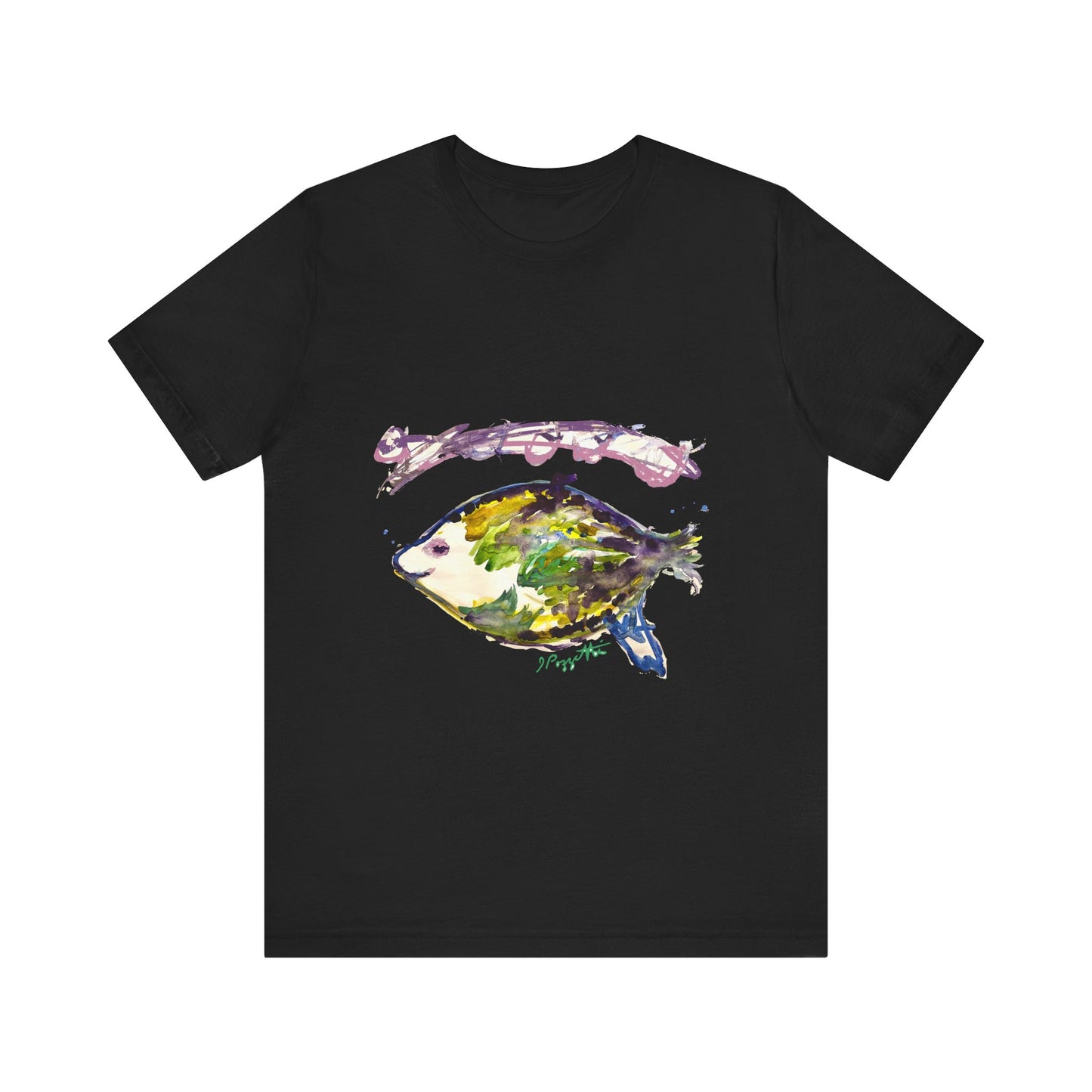 FISH Watercolor Painting on T Shirt