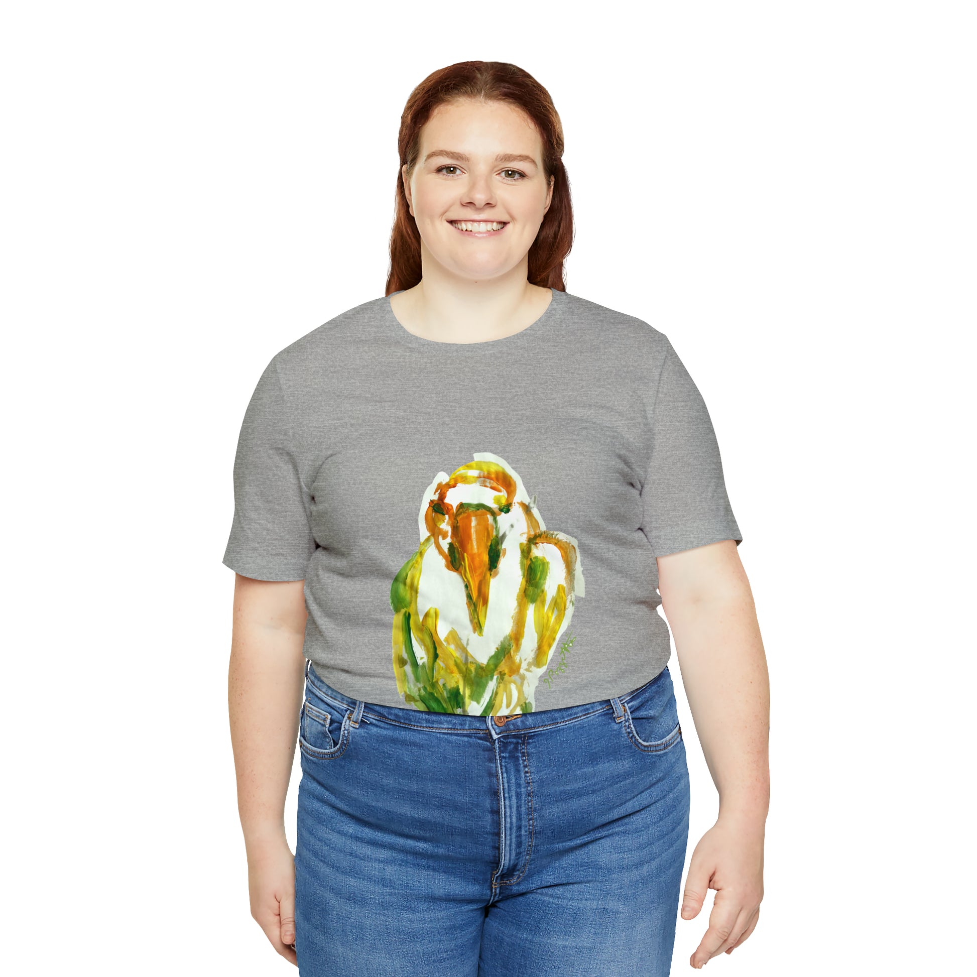 BIRD Watercolor Painting T Shirt with H&B Logo on Back
