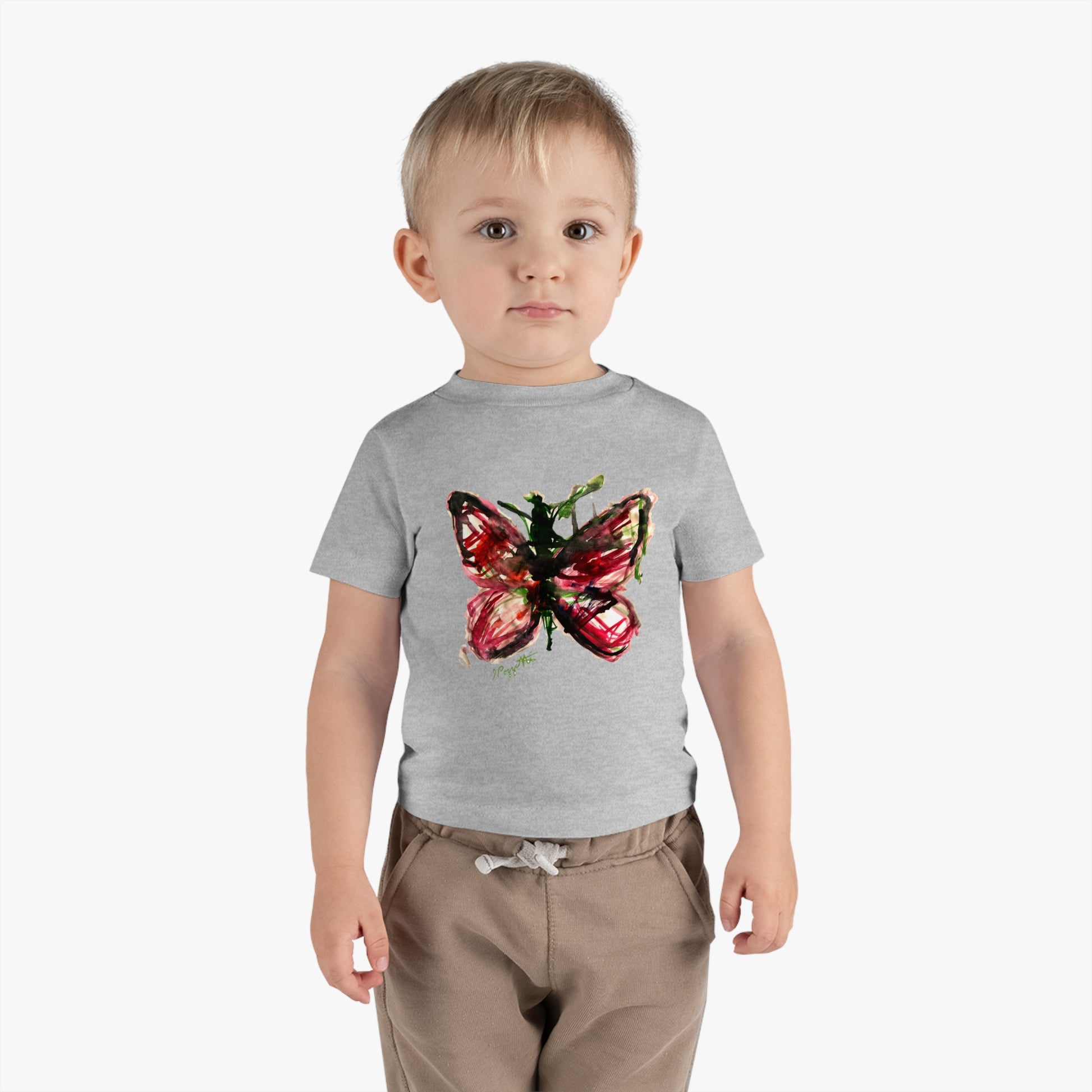 Infant Cotton Jersey Tee with Watercolor BUTTERFLY