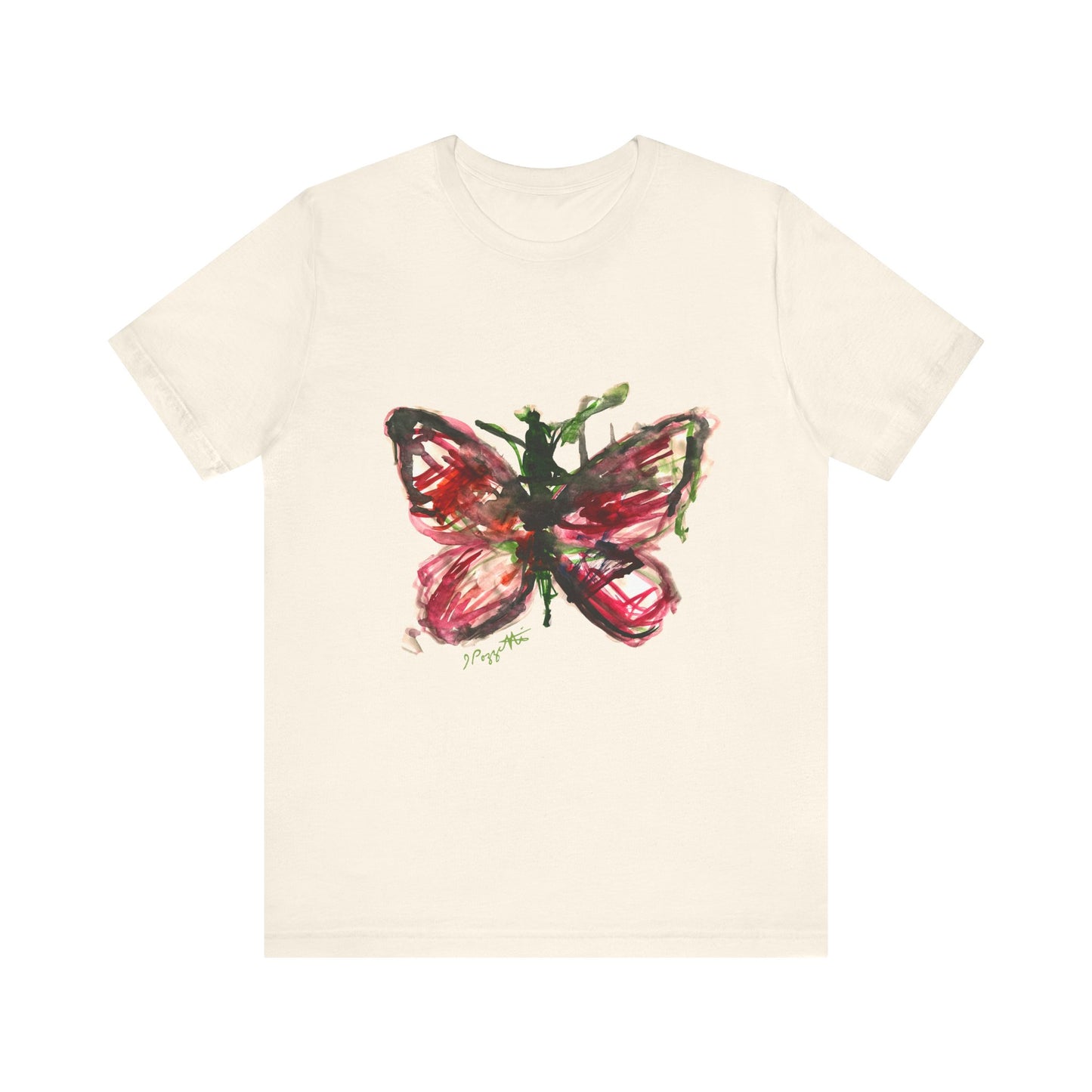 BUTTERFLY Watercolor Painting on T Shirt