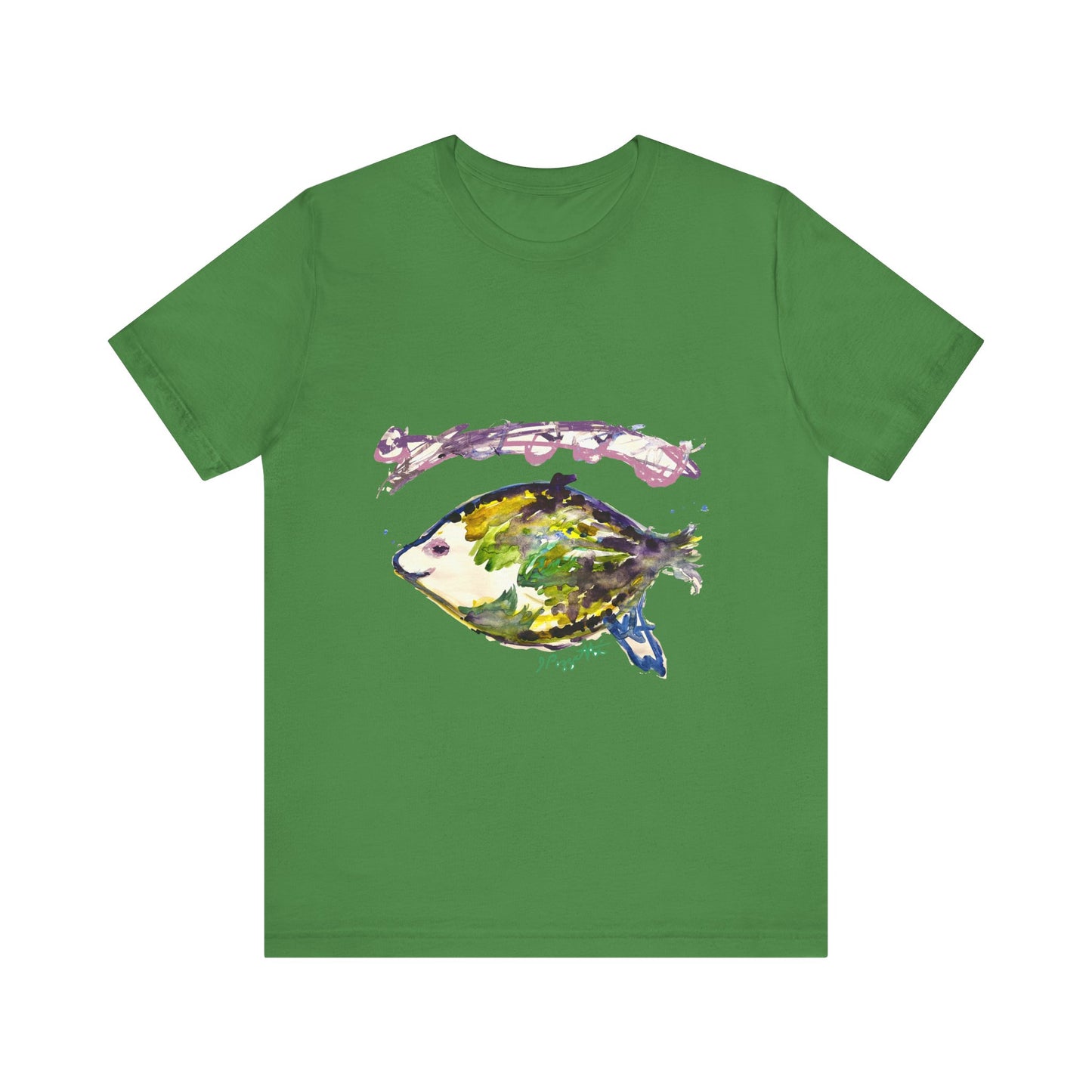 FISH Watercolor Painting on T Shirt