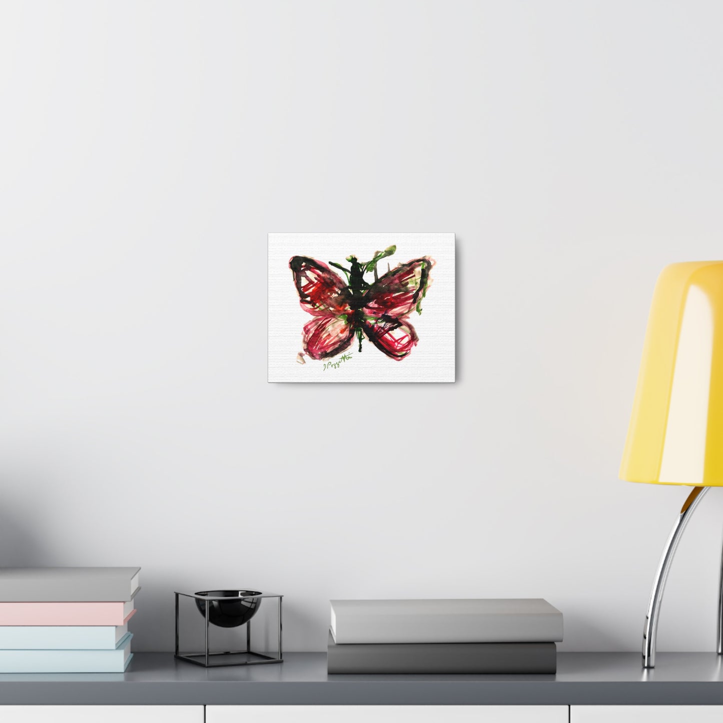 Watercolor Style Butterfly Canvas Art