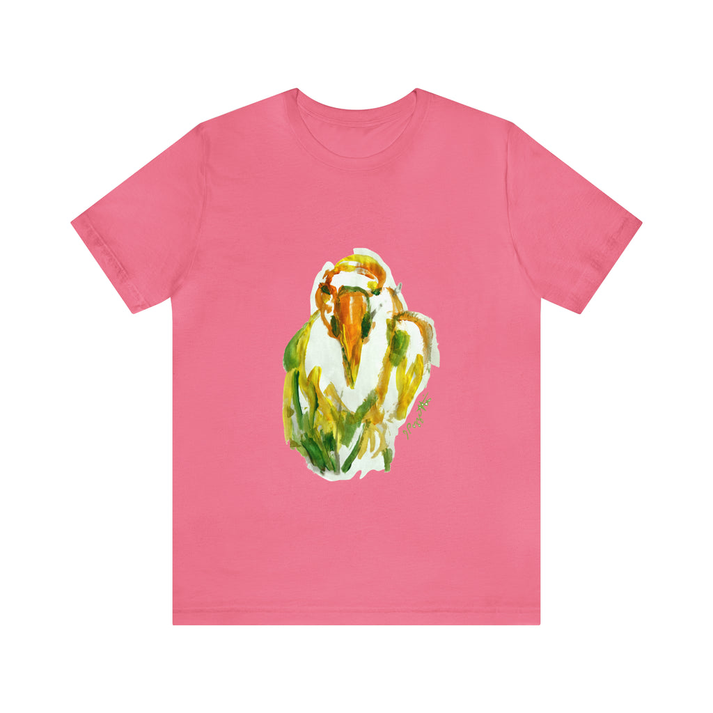 BIRD Watercolor Painting T Shirt with H&B Logo on Back