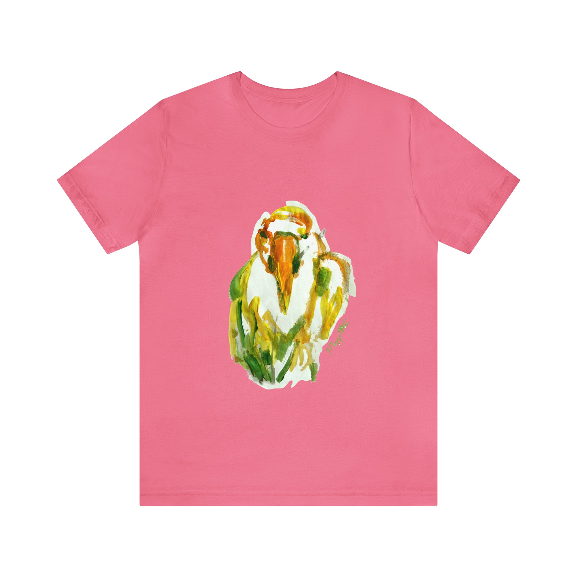BIRD Watercolor Painting T Shirt with H&B Logo on Back