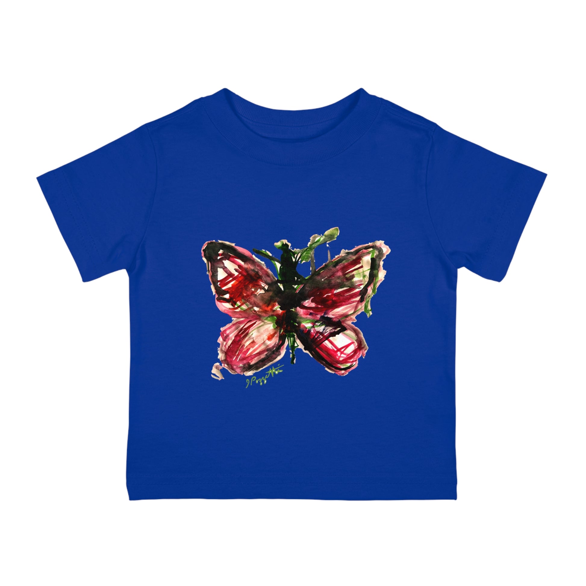 Infant Cotton Jersey Tee with Watercolor BUTTERFLY