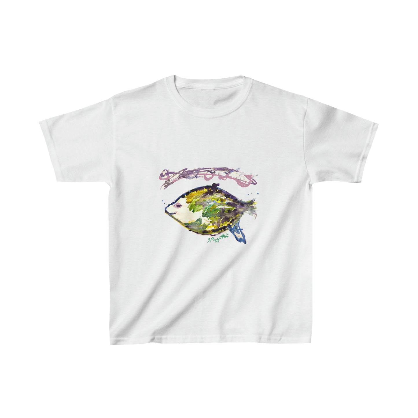 Watercolor Style Fish Youth Tee