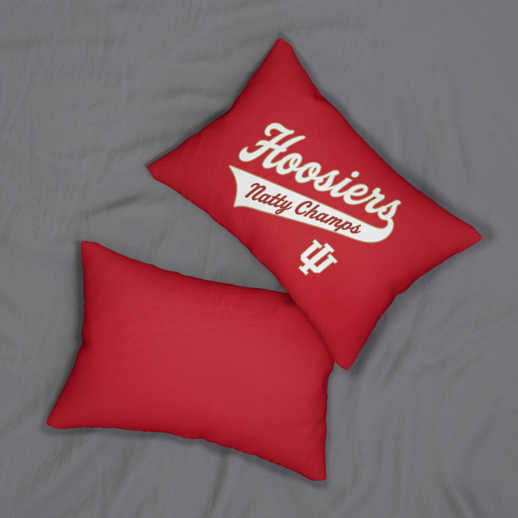 Hoosiers Natty Champs Lumbar Pillow — Indiana University Red Decorative Pillow